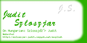 judit szloszjar business card